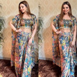 Fancy Western Style Jacket dhoti suit